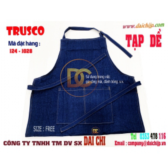 Tạp Dề Vải Jean 13 oz Free Size TRUSCO 124-1028 (GE) 