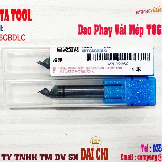 Dao Phay Vát Mép IWATA TOOL TOGLON Sharp SP 60º Carbide DLC coating