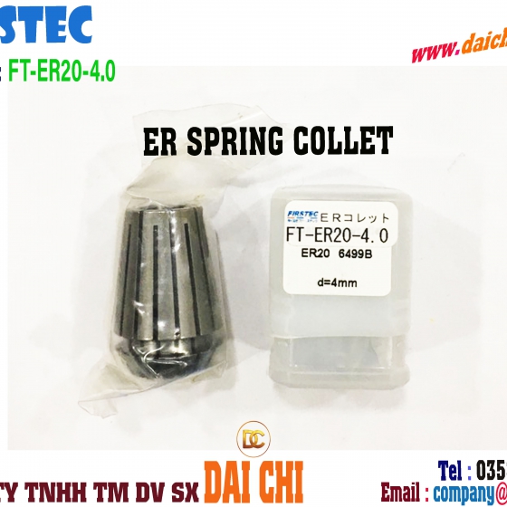 Đầu Kẹp Dao Phay ER Spring Collet FIRSTEC FT-ER20-4.0