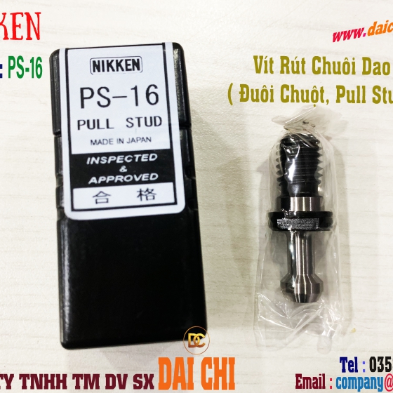 Đuôi Chuột ( Vít Rút Chuôi Dao, Pull Stud ) NIKKEN Model PS-16