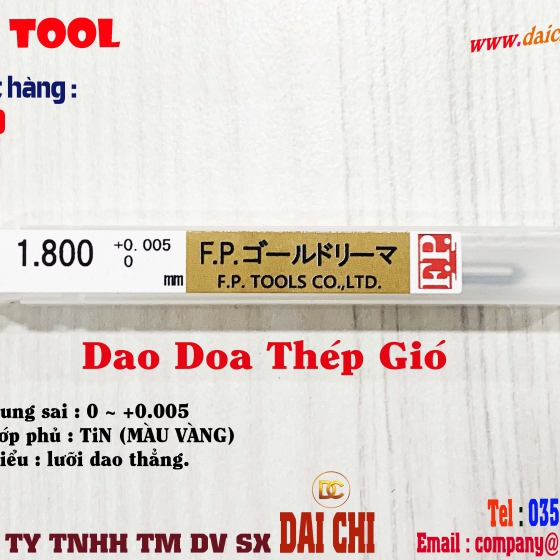 Dao Doa Thép Tốc Độ Cao F.P. GOLD Reamers HG1.800