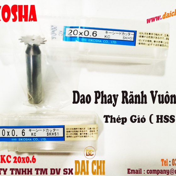 Dao Phay Rãnh Vuông EIKOSHA KC 20x0.6